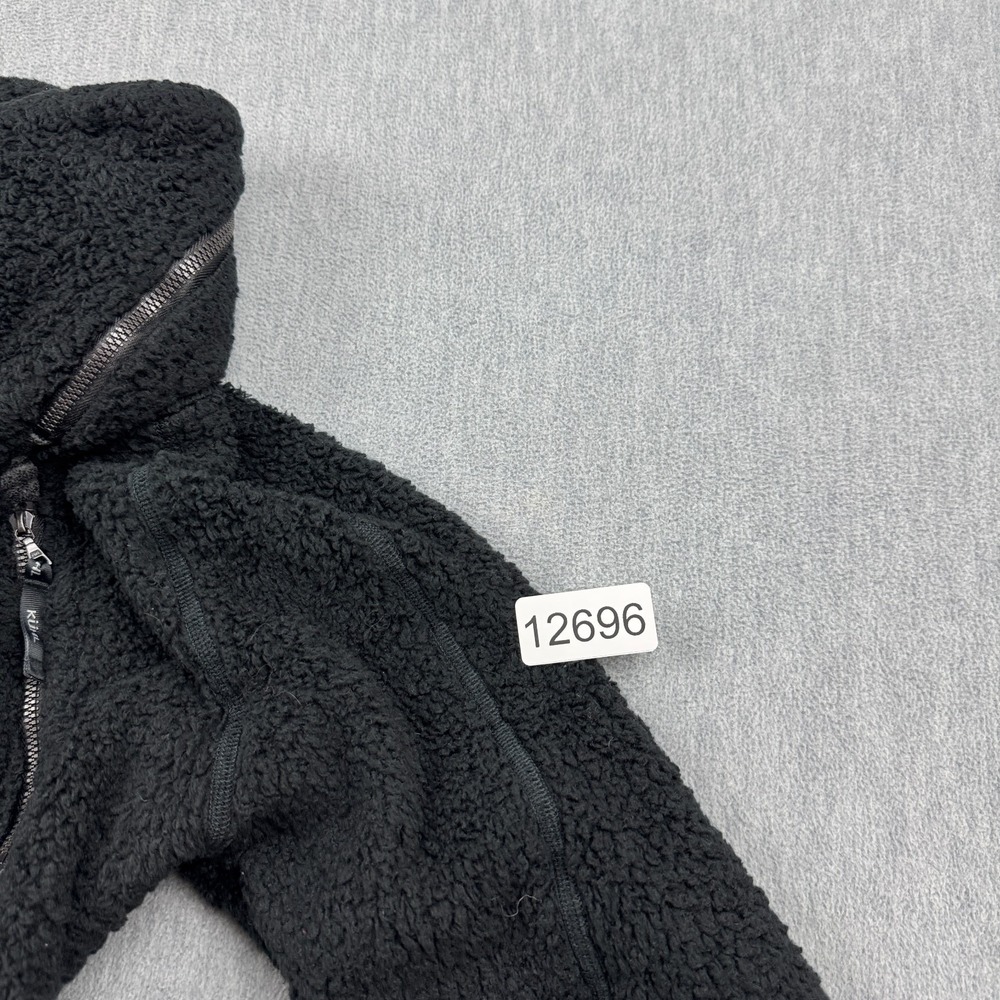 Kuhl Jacket Womens‎ XS Black Flight Pullover Sherpa Fleece Hooded Snap Button - Picture 14 of 14